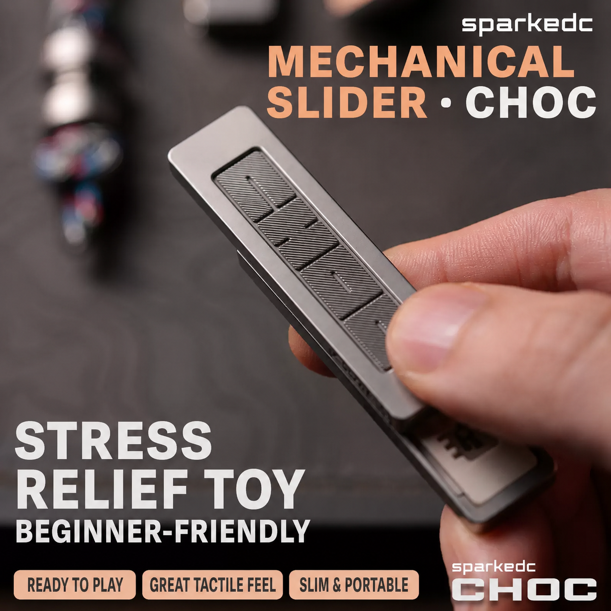 CHOC Series Mechanical EDC Fidget Slider – Metal Pocket Stress Relief Toy