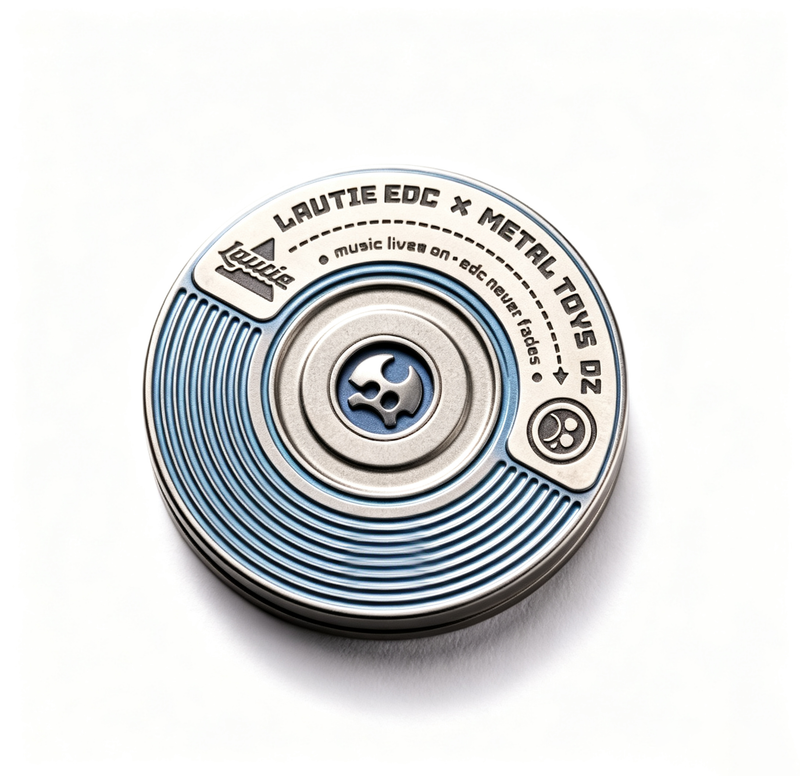 Old Craftsman x Dz.Studio Vinyl Poker Mechanical Coin (Titanium Heat-Treated Blue)