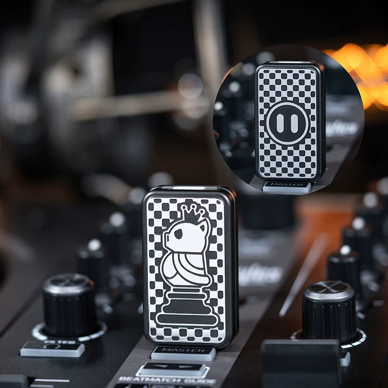 YEDC × 01EDC Mechanical Fidget Slider – Pig & Rooster Chess Edition